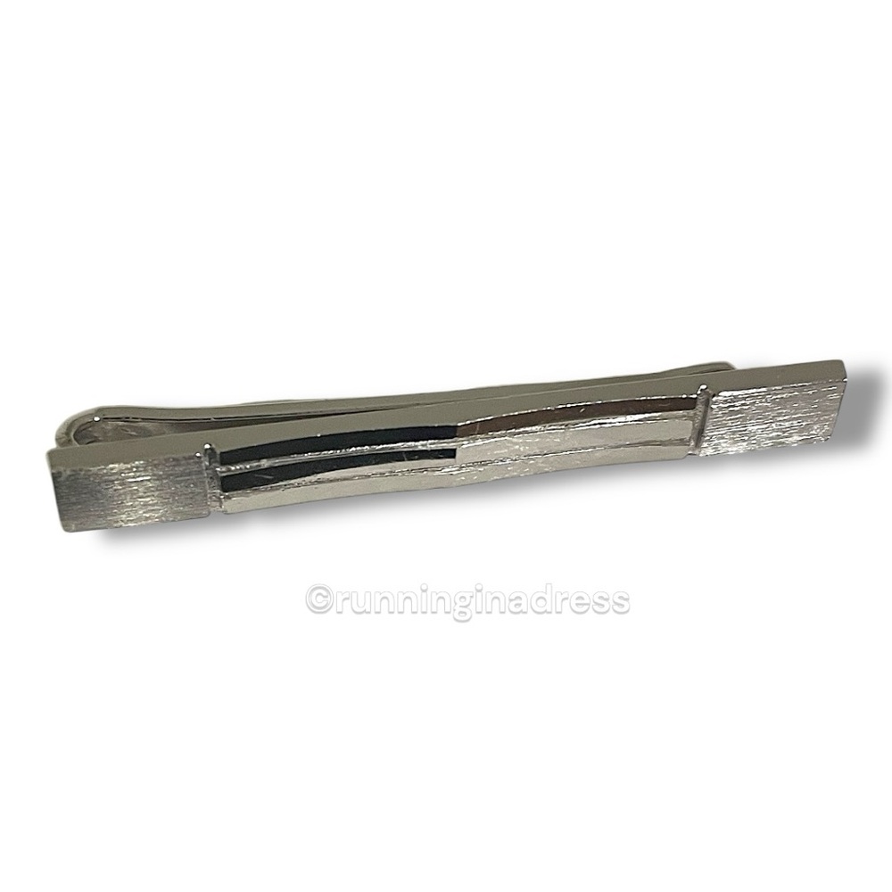 Vintage Nina Ricci Designer Silver Tie Clip Tie Bar